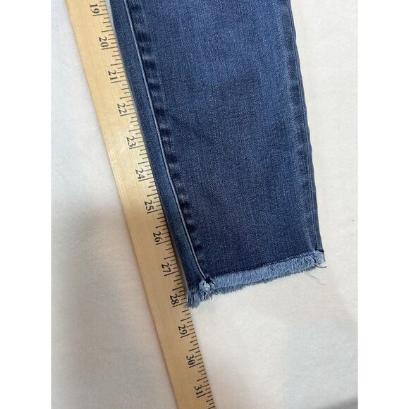 Pilcro And The Letterpress Anthropologie Script Jeans Size 28 Womens Raw Hem Med - Picture 5 of 8